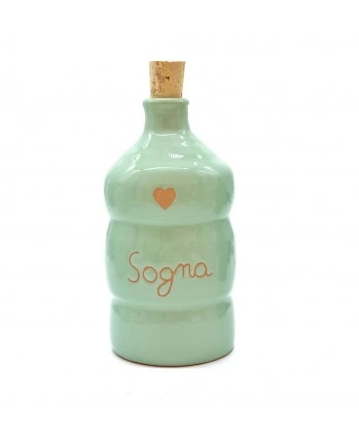 Oliera Bombata Pistacchio 250 ml con Incisione "Sogna"