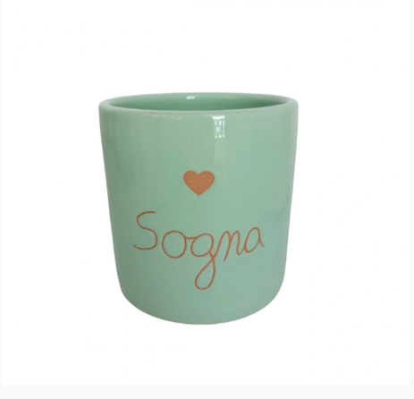 Vaso Pistacchio da 11 cm con Incisione "Sogna"
