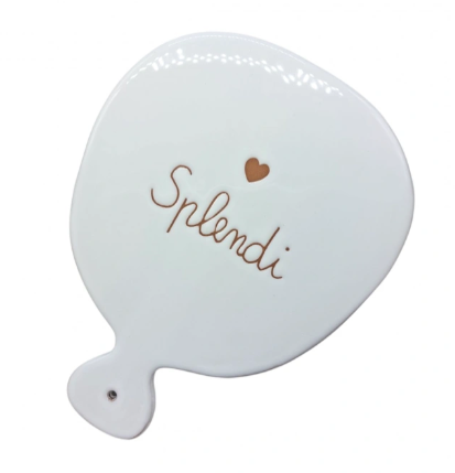 Tagliere Bianco con incisione "Splendi" da 25 cm